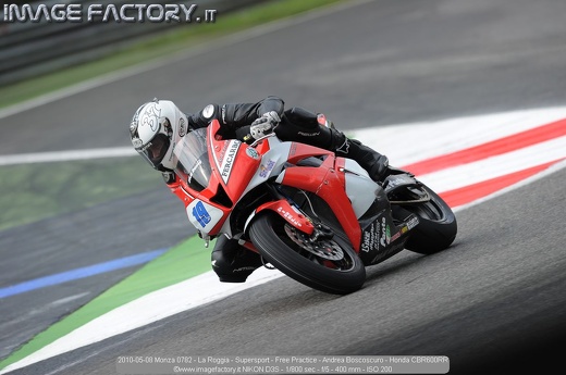 2010-05-08 Monza 0782 - La Roggia - Supersport - Free Practice - Andrea Boscoscuro - Honda CBR600RR